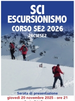 20 NOVEMBRE 2025: Presentazione Corsi Sci Escursionismo e Sci Fondo Escursionismo 2026