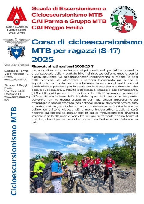 Corso di cicloescursionismo MTB per bambini e ragazzi