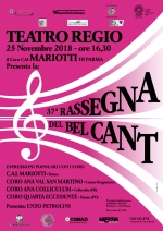 25 novembre: Rassegna del Bel Cant al Teatro Regio