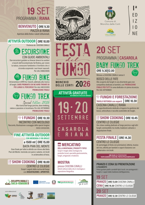 19-20 Settembre 2026 - Festa del Fungo a Casarola e Riana