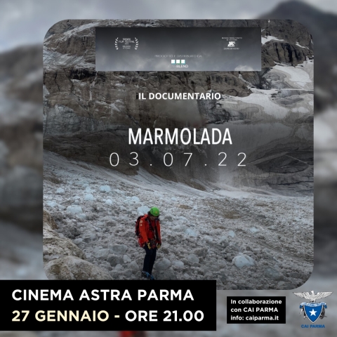 27 gennaio 2025 - Cinema Astra: proiezione di "Marmolada 03.07.22", il documentario