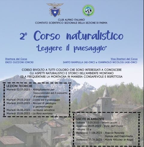 2023 - 2° CORSO NATURALISTICO "LEGGERE IL PAESAGGIO"