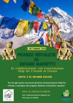 5 Settembre 2026 - Help For Friends - Pranzo Nepalese al Rifugio Mariotti