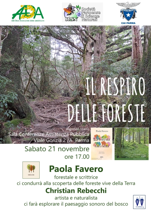21 Novembre 2026 - Il Respiro delle Foreste: alla scoperta dei boschi con Paola Favero e Christian Rebecchi